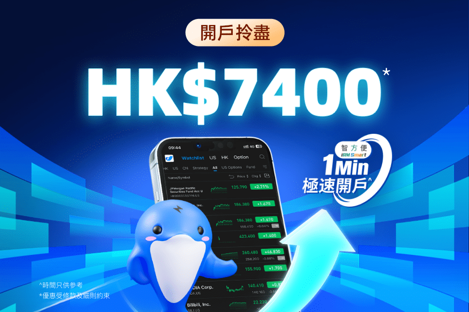 「智方便」一分鐘極速開戶，拎爆 HK$7400*